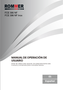 Manual de uso Rommer FCE 396 NF INOX Frigorífico combinado