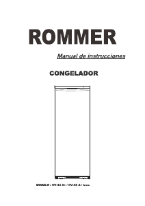 Manual de uso Rommer CV 45 A+ INOX Congelador