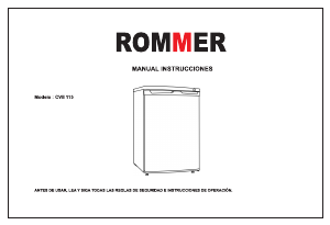 Manual de uso Rommer CVE 115 Congelador