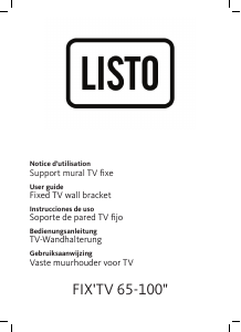 Manual de uso Listo FixTV 65-100 Soporte de pared