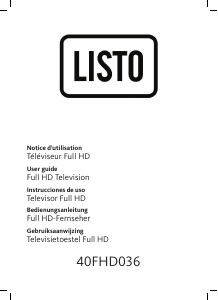 Handleiding Listo 40FHD036 LED televisie