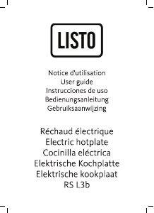 Mode d’emploi Listo RS L3b Table de cuisson