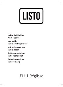 Manual de uso Listo FLL 1 Plancha de pelo