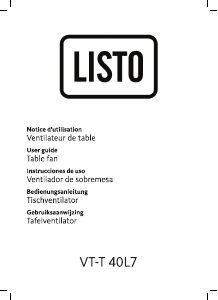Mode d’emploi Listo VT-T 40L7 Ventilateur