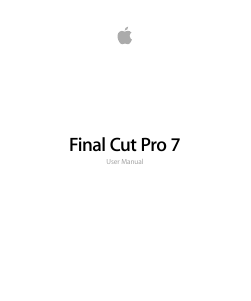 Manual Apple Final Cut Pro 7