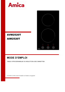 Mode d’emploi Amica AIM2520T Table de cuisson