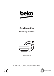 Bedienungsanleitung BEKO BDUN36451X Geschirrspüler