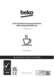 Kullanım kılavuzu BEKO CEP 5464 DX CaffeExperto Espresso makinesi