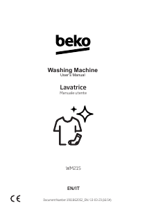 Handleiding BEKO WM215 Wasmachine