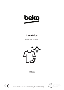 Manuale BEKO WM225 Lavatrice