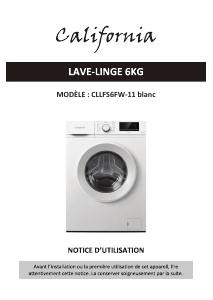 Mode d’emploi California CLLFS6FW-11 Lave-linge