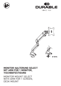 Bedienungsanleitung Durable 5096 Monitorhalterung