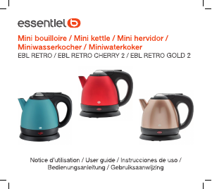 Handleiding Essentiel B EBL Retro Cherry 2 Waterkoker