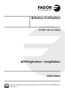 Mode d’emploi Fagor FNF6166EW Réfrigérateur combiné