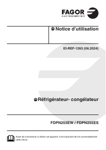 Mode d’emploi Fagor FDPN255ES Réfrigérateur combiné