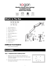 Manual Kogan KASMMPCGASB Monitor Mount