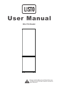 Handleiding Listo RCL 170-55mib2 Koel-vries combinatie