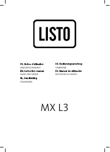 Manual de uso Listo MX L3 Batidora de mano