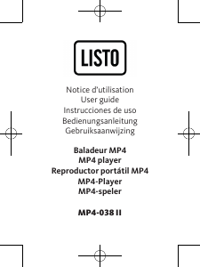 Bedienungsanleitung Listo MP4-038 II Mp3 player