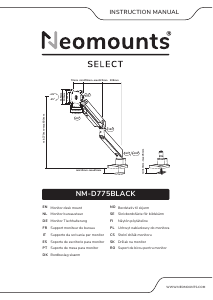Manuale Neomounts NM-D775BLACK Supporto per monitor