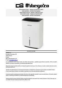 Manual Orbegozo DH 3010 Dehumidifier
