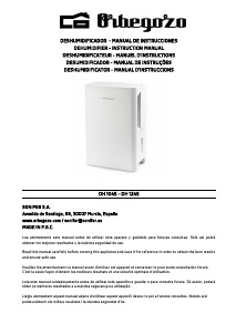 Manual Orbegozo DH 1045 Dehumidifier