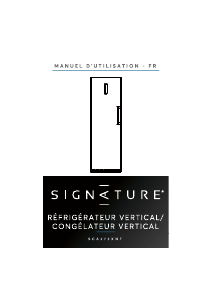 Mode d’emploi Signature SCA273XNF Congélateur