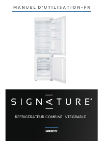 Mode d’emploi Signature SRINC177 Réfrigérateur combiné