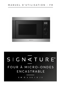 Mode d’emploi Signature SMO250IX/3 Micro-onde