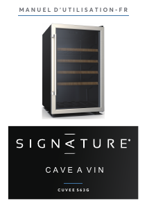 Mode d’emploi Signature S63G Cave à vin