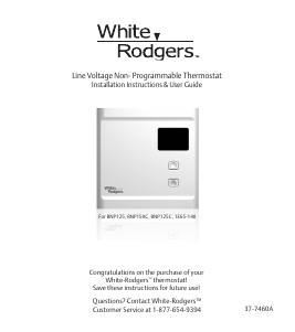 Manual de uso White Rodgers BNP125 Termostato