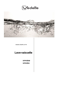 Mode d’emploi Vedette VFP47DS Lave-vaisselle