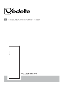 Manual Vedette VCA206NFEWH Freezer