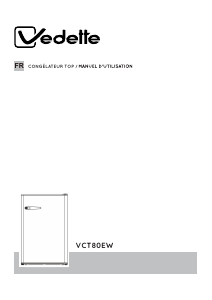 Handleiding Vedette VCT80EW Vriezer