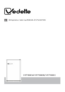Mode d’emploi Vedette VRT108EB Réfrigérateur