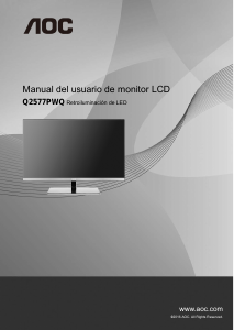 Manual de uso AOC Q2577PWQ Monitor de LCD