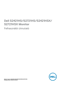 Használati útmutató Dell S2721HSX LCD-monitor
