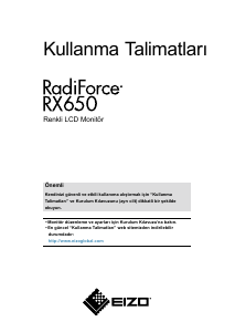 Kullanım kılavuzu Eizo RadiForce RX650 LCD ekran