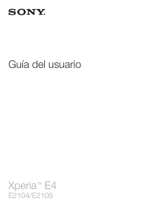 Manual de uso Sony Xperia E4 Teléfono móvil