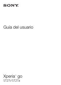 Manual de uso Sony Xperia Go Teléfono móvil