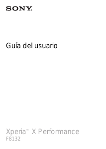 Manual de uso Sony Xperia X Performance Dual Teléfono móvil