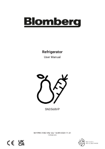 Handleiding Blomberg SND568VP Koelkast