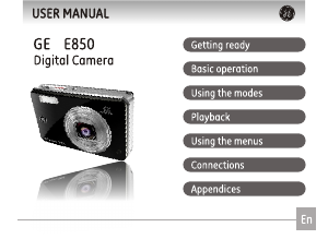 Manual GE E850 Digital Camera
