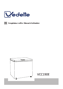 Mode d’emploi Vedette VCC190E Congélateur