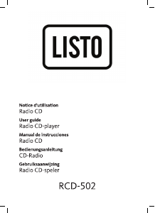 Bedienungsanleitung Listo RCD-502 Stereoanlage