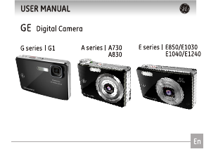 Manual GE E1030 Digital Camera