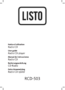 Bedienungsanleitung Listo RCD-503 Stereoanlage