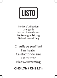 Mode d’emploi Listo CHS L7n Chauffage