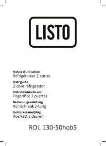 Bedienungsanleitung Listo RDL 130-50hob5 Kühl-gefrierkombination