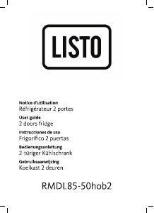 Mode d’emploi Listo RMDL 85-50hob2 Réfrigérateur combiné